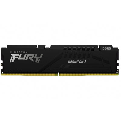 Kingston FURY Beast KF552C40BB-16 Gaming System Memory, DDR5, 5200MHz, 1 x 16Gb, Black Heatsink, 288 Pin, 1.25v, CL40 Kingston FURY Beast KF552C40BB-16 Gaming System Memory, DDR5, 5200MHz, 1 x 16Gb, Black Heatsink, 288 Pin, 1.25v, CL40